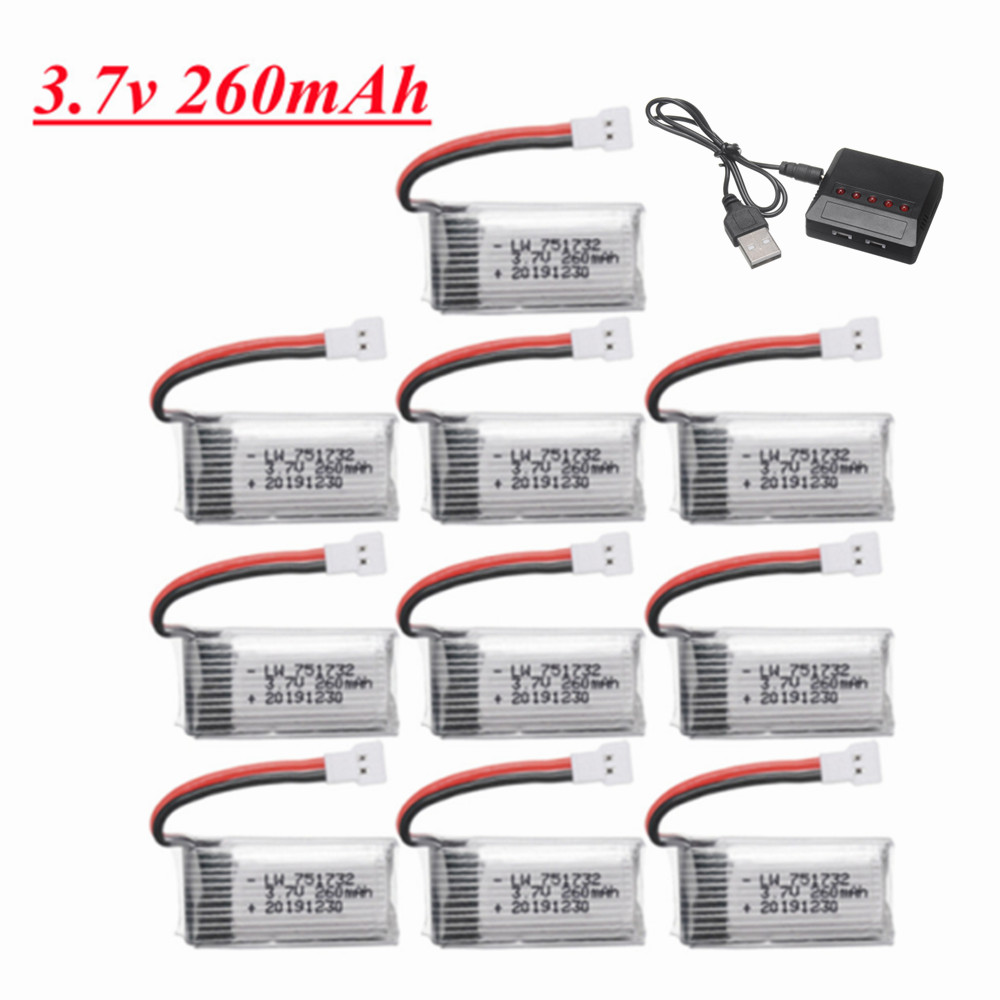Drone Reaper Rc - H8 H36 Battery 3.7V 260mAh Lipo
