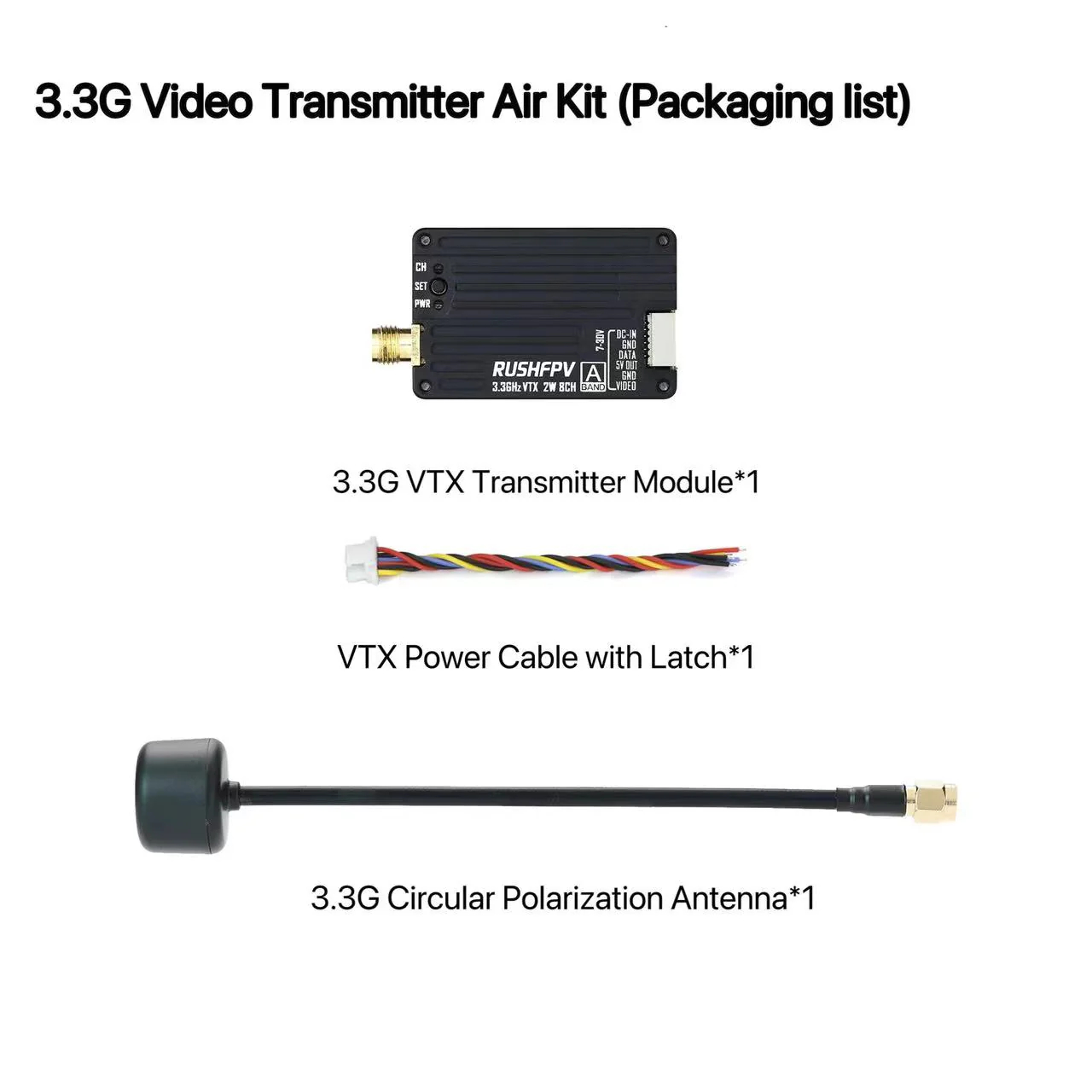 Rc Airplane Drone - RUSHFPV 3.3G 2W VTX Transmitter FPV
