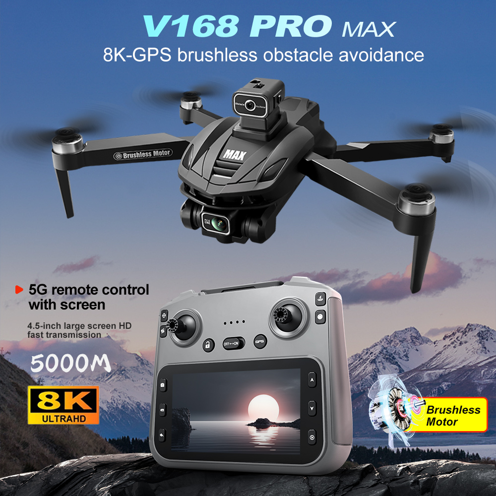 Drone Rc Fpv Pro - V168 PRO Max GPS Drone 8K