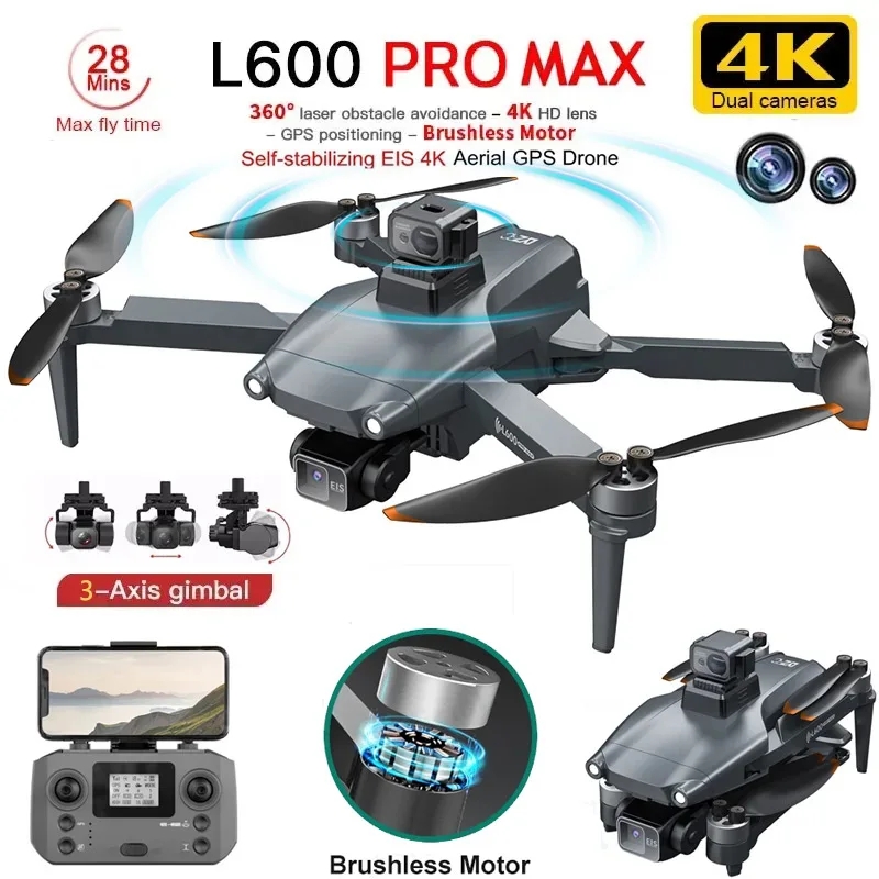 Drone Rc Fpv Pro - L600 PRO MAX GPS Drone Professional