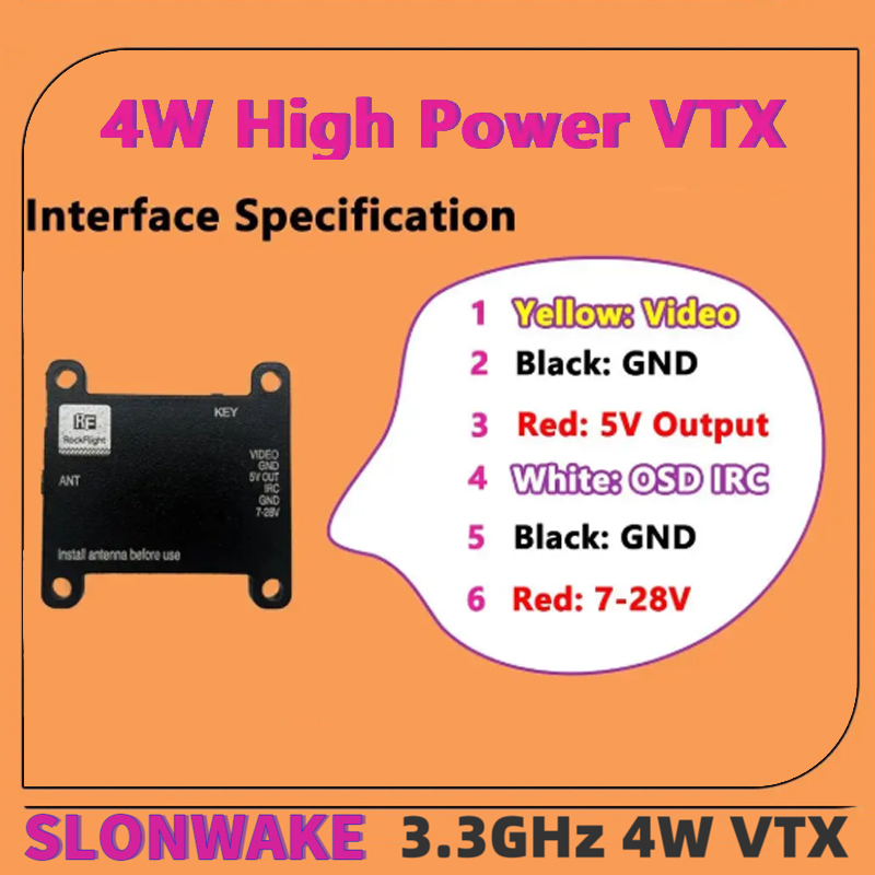 SLONWAKE FPV 3.3G 16CH 4000mW  - Drone Rc1 review and price