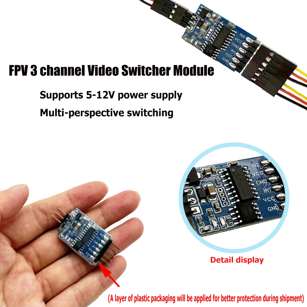 5.8G 3 Channel Video Switcher  - Rc Airplane Drone review and price