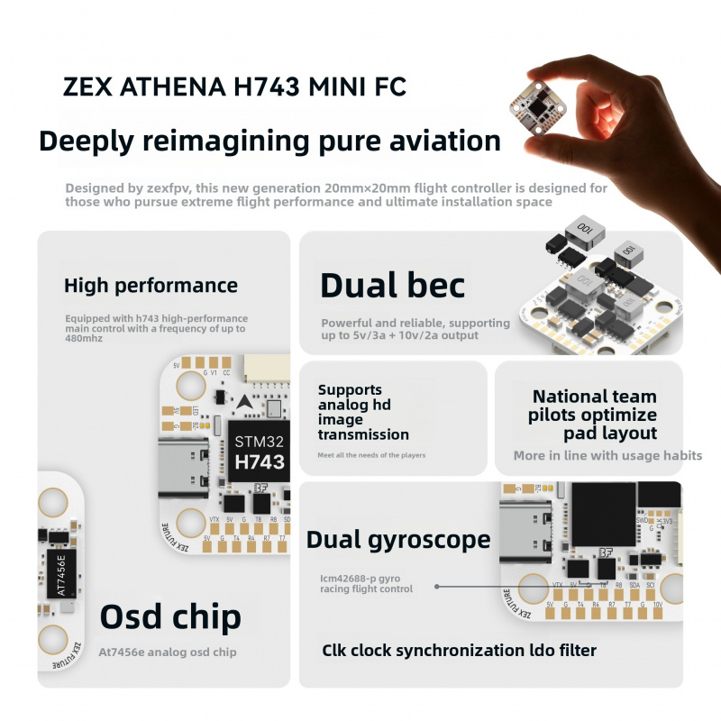 ZEX ATHENA H743 Mini Flight Co - Drone Rc Flight Controller review and price