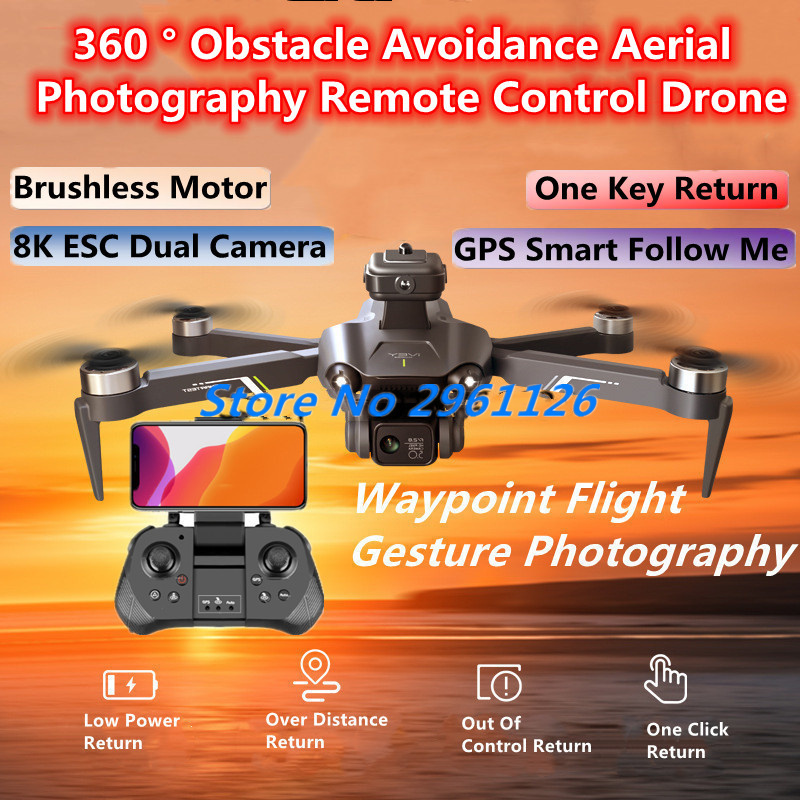 360° Obstacle Avoidance Aerial - Drone Rc Fpv Manual review and price
