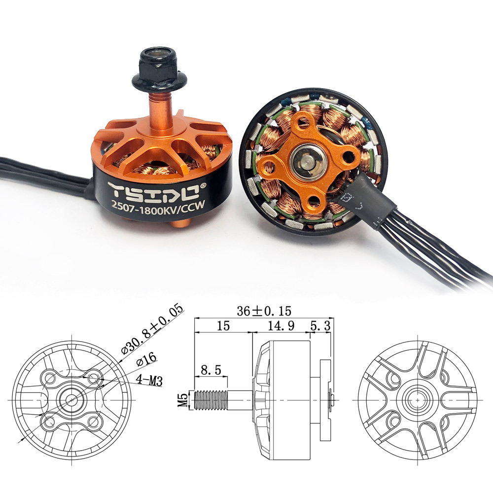 YSIDO 2507 1800KV 3-6S Brushle - Drone Reaper Rc review and price
