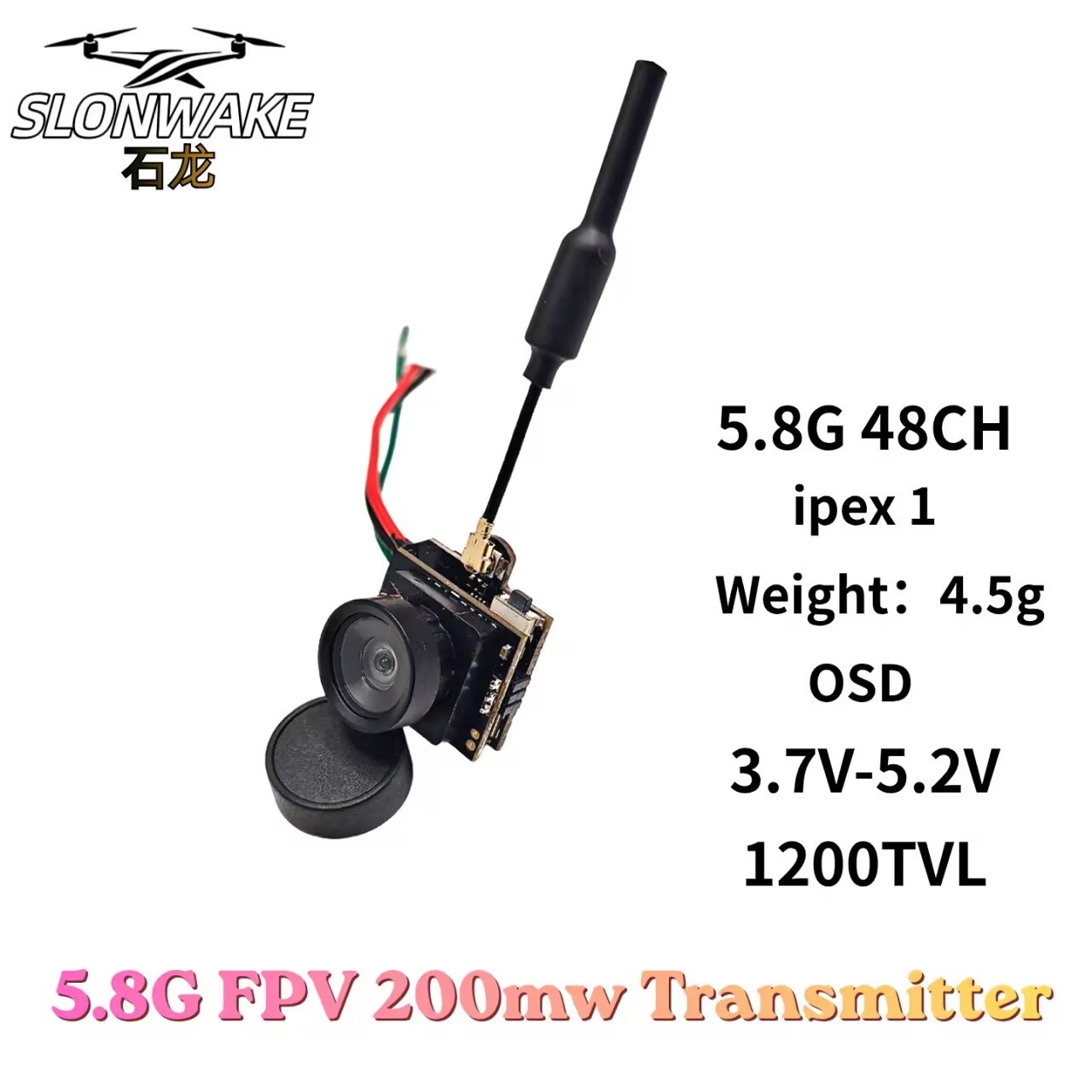 SLONWAKE 5.8G Analog VTX Trans - Drone Rc Camera review and price